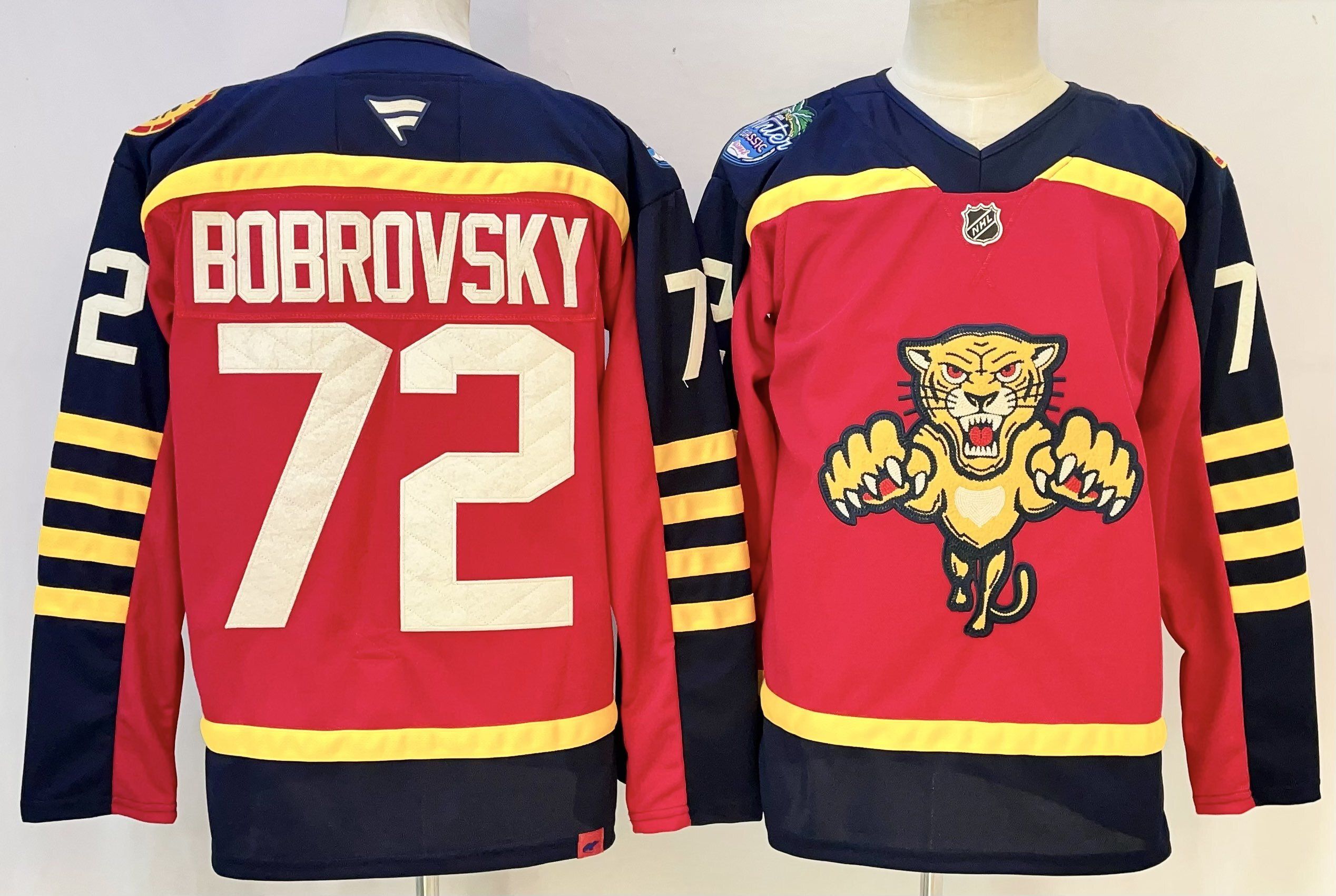 Men Florida Panthers #72 Bobrovsky Red 2026 Adidias NHL Jersey style 001